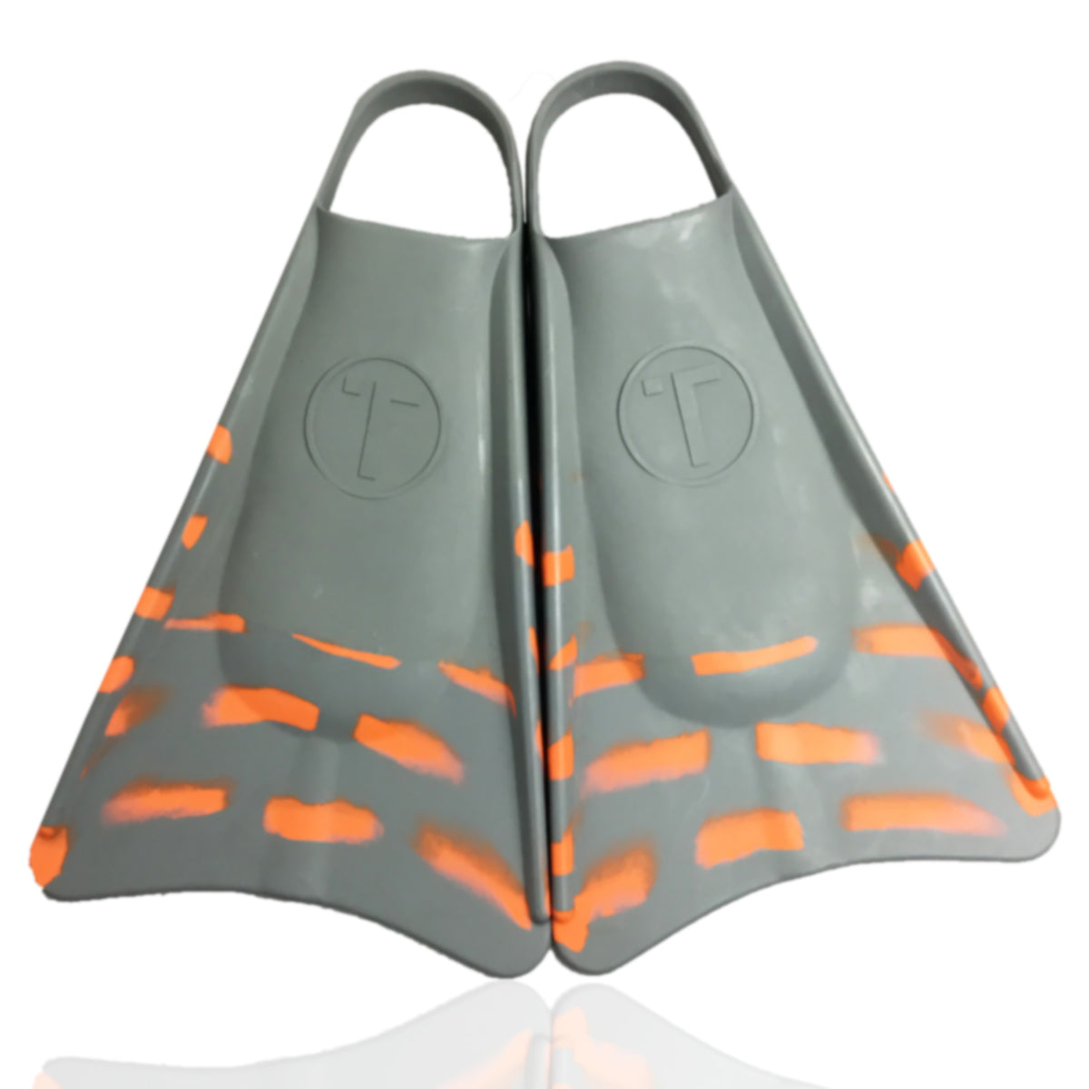 Swimfins Grey/Orange stripes XS K471
