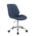Blue and Chrome Adjustable Office Chair B162