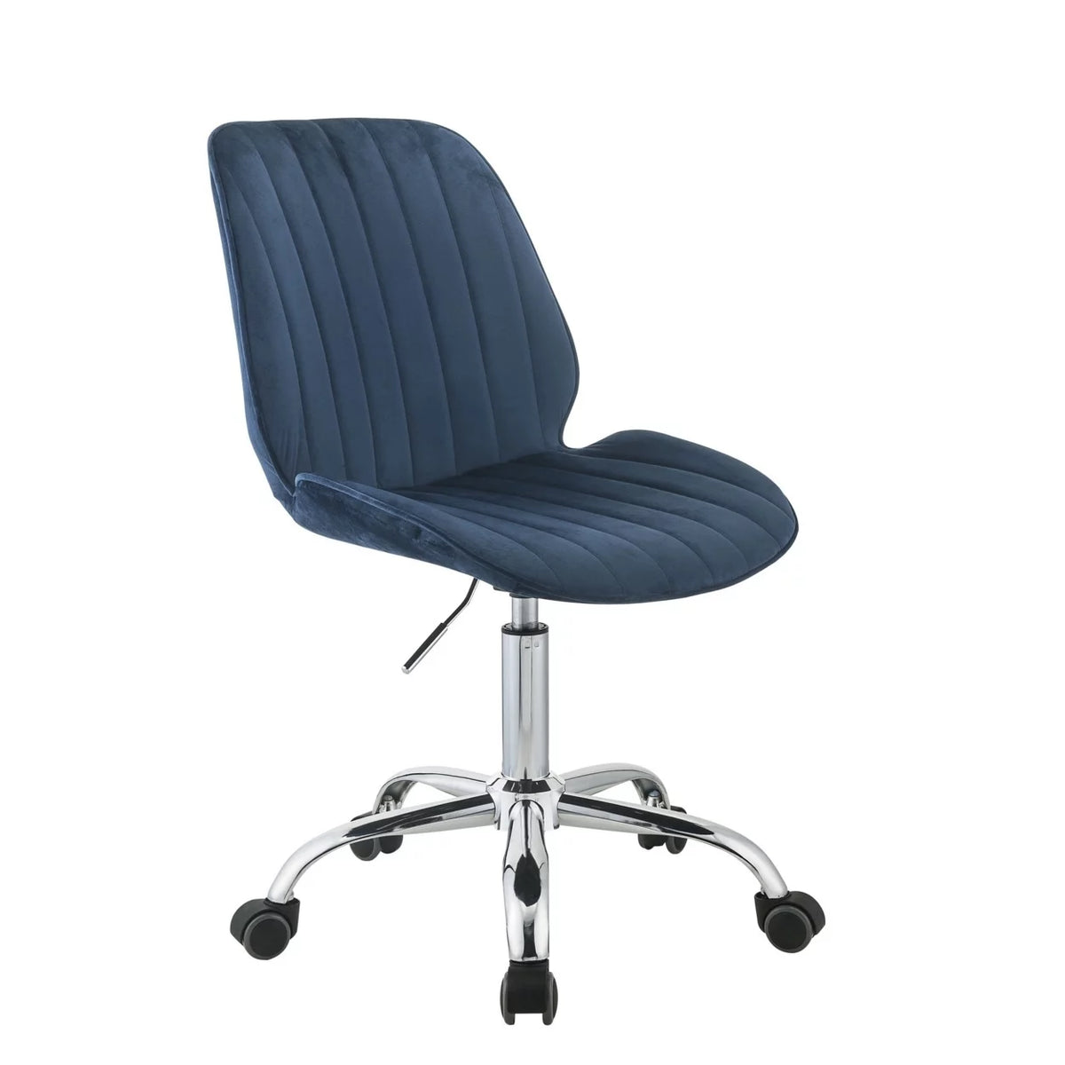 Blue and Chrome Adjustable Office Chair B162