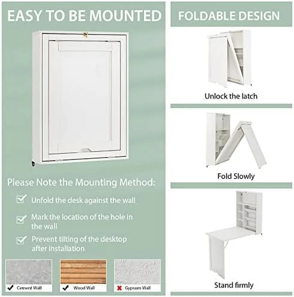 Wall Mounted Fold Out Convertible Desk Q507482