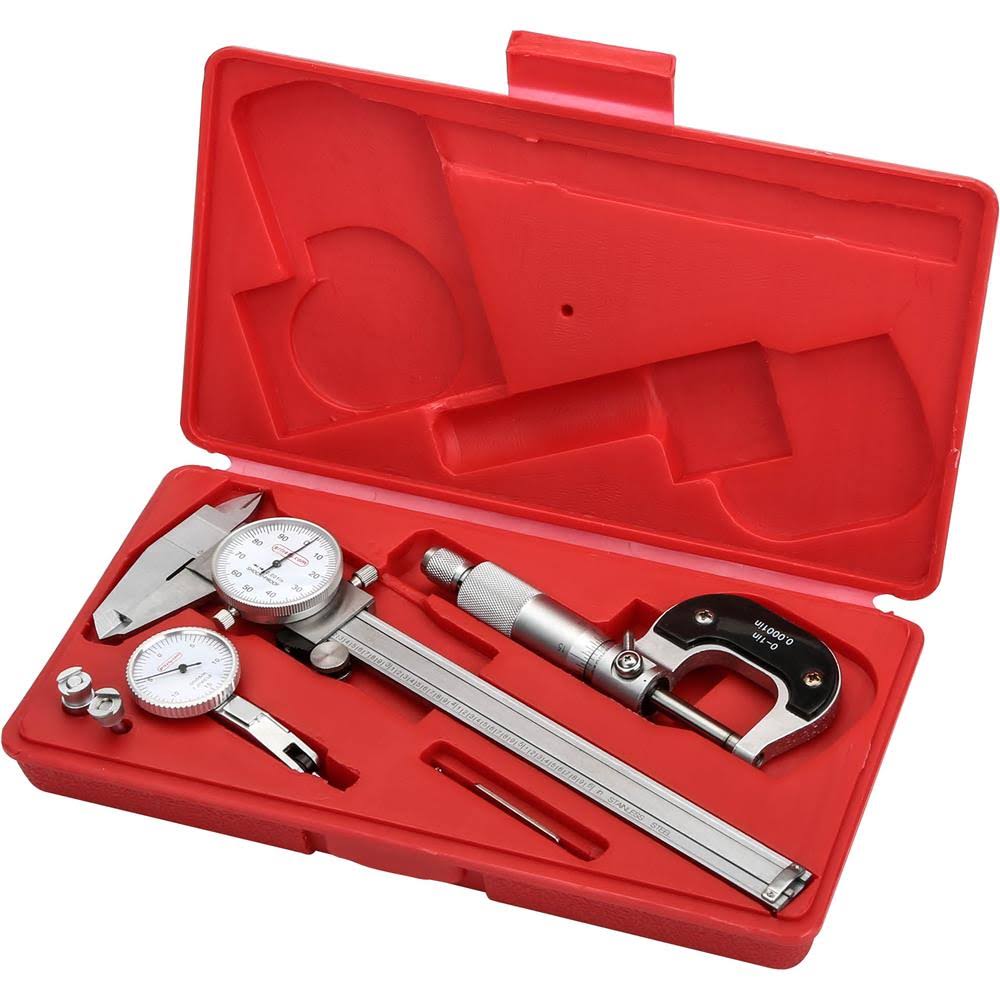 6 inch Dial Caliper Indicator Micrometer Set C49851