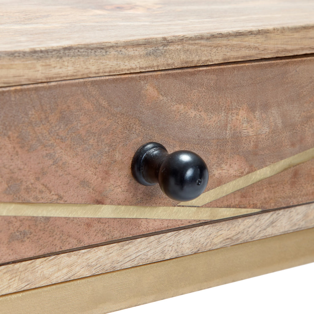 Solid Wood Console Table with 2 Drawers X53476