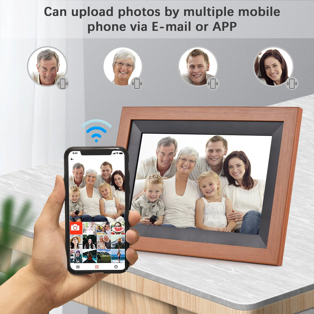 10.1 Inch WiFi Digital Photo Frame Touch Control 16GB Storage C542