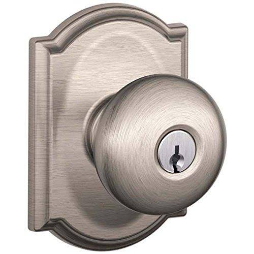 Satin Nickel Keyed Entry Lock with Knob and Trim H7765