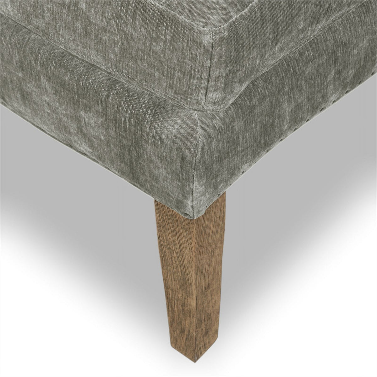 Smoke Gray Crushed Velvet Wingback Chair E6781