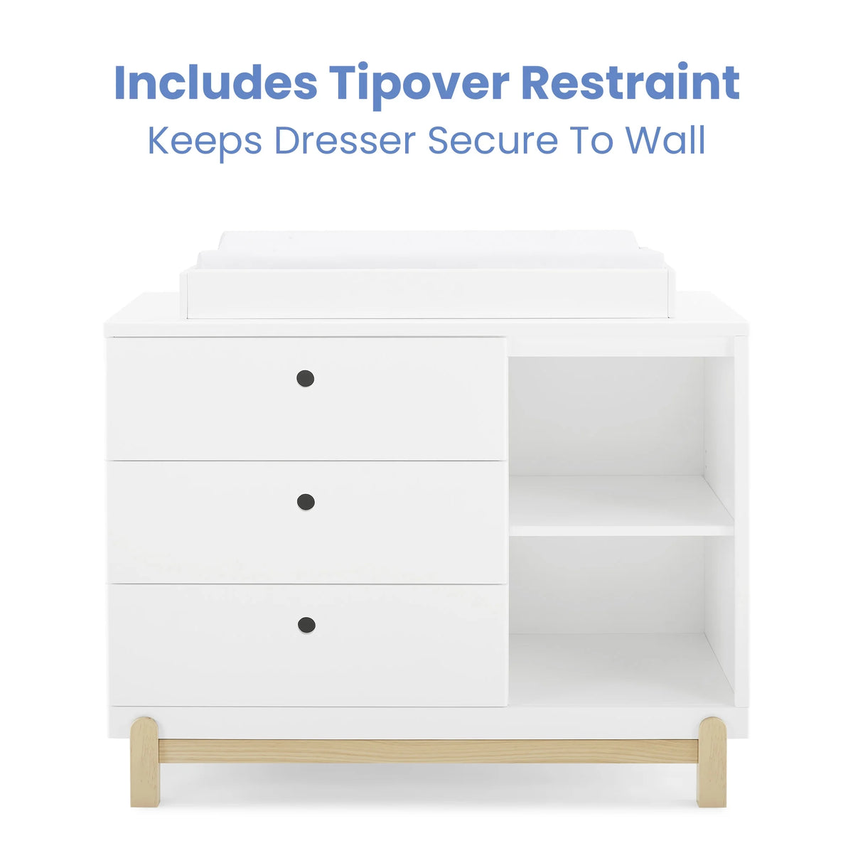 3 Drawer Dresser with Cubbies O484