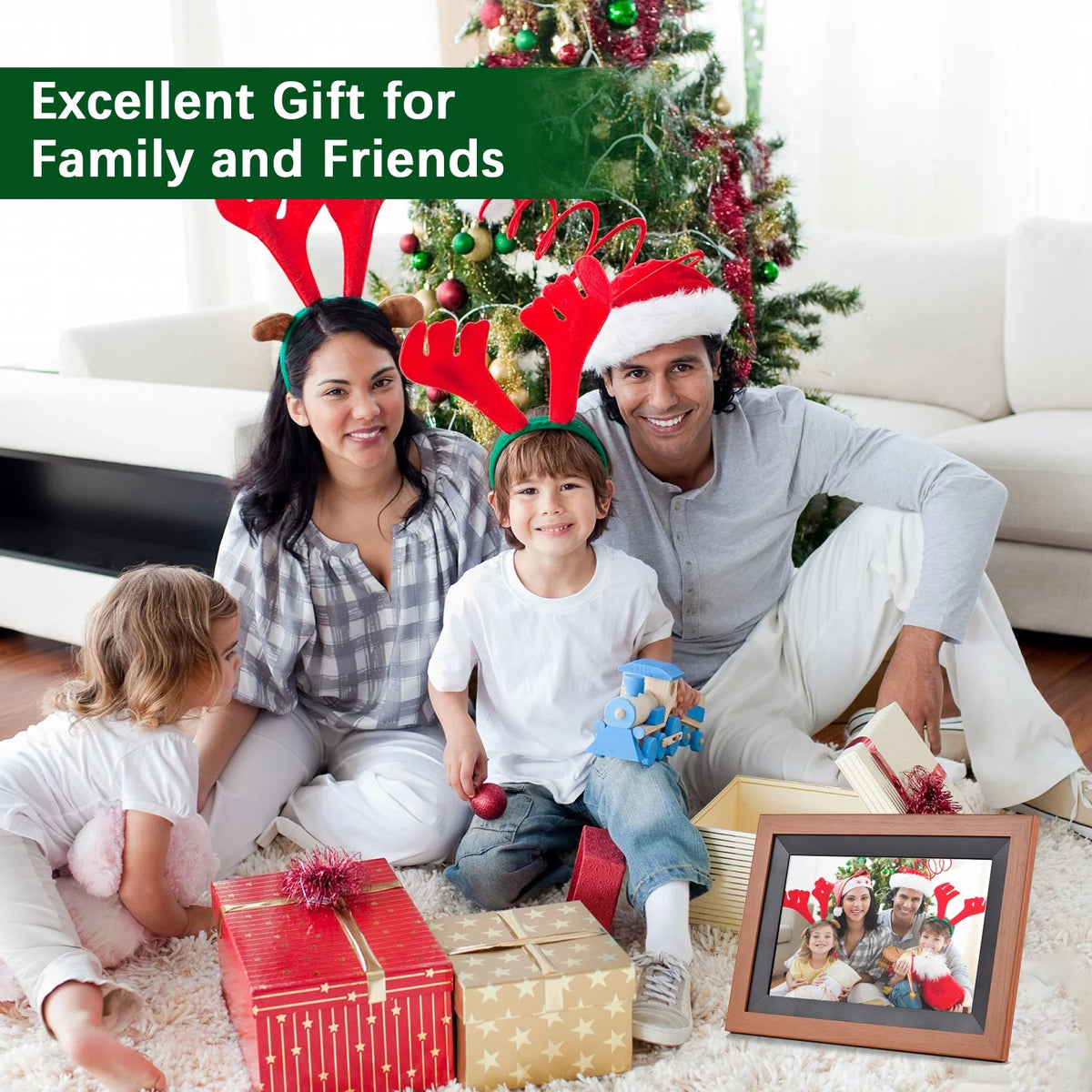 10.1 Inch WiFi Digital Photo Frame Touch Control 16GB Storage C542