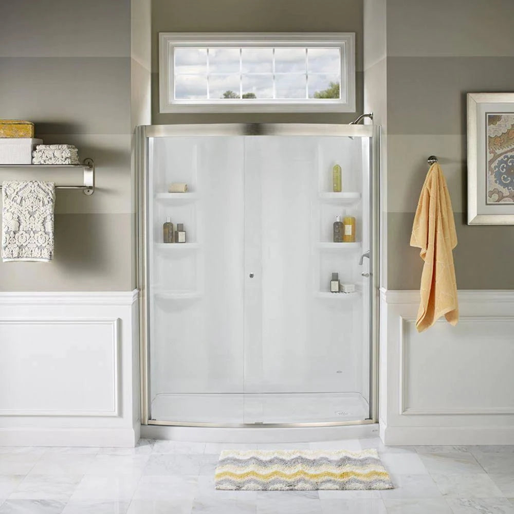 3-Piece Direct-to-Stud Shower Wall in Arctic White J7588