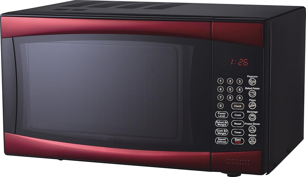 0.9-Cubic-Foot Black Microwave Oven E929986