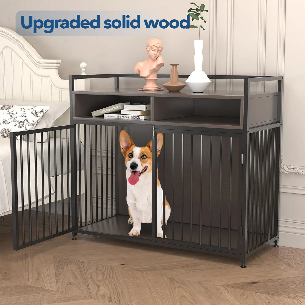 Large Dog Crate Furniture with Detachable Door I70903