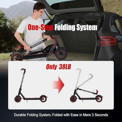 Electric Scooter with Seat and 3L Bag, 20 Miles Range, 450W Motor, 8.5" Pneumatic Tire Q50869