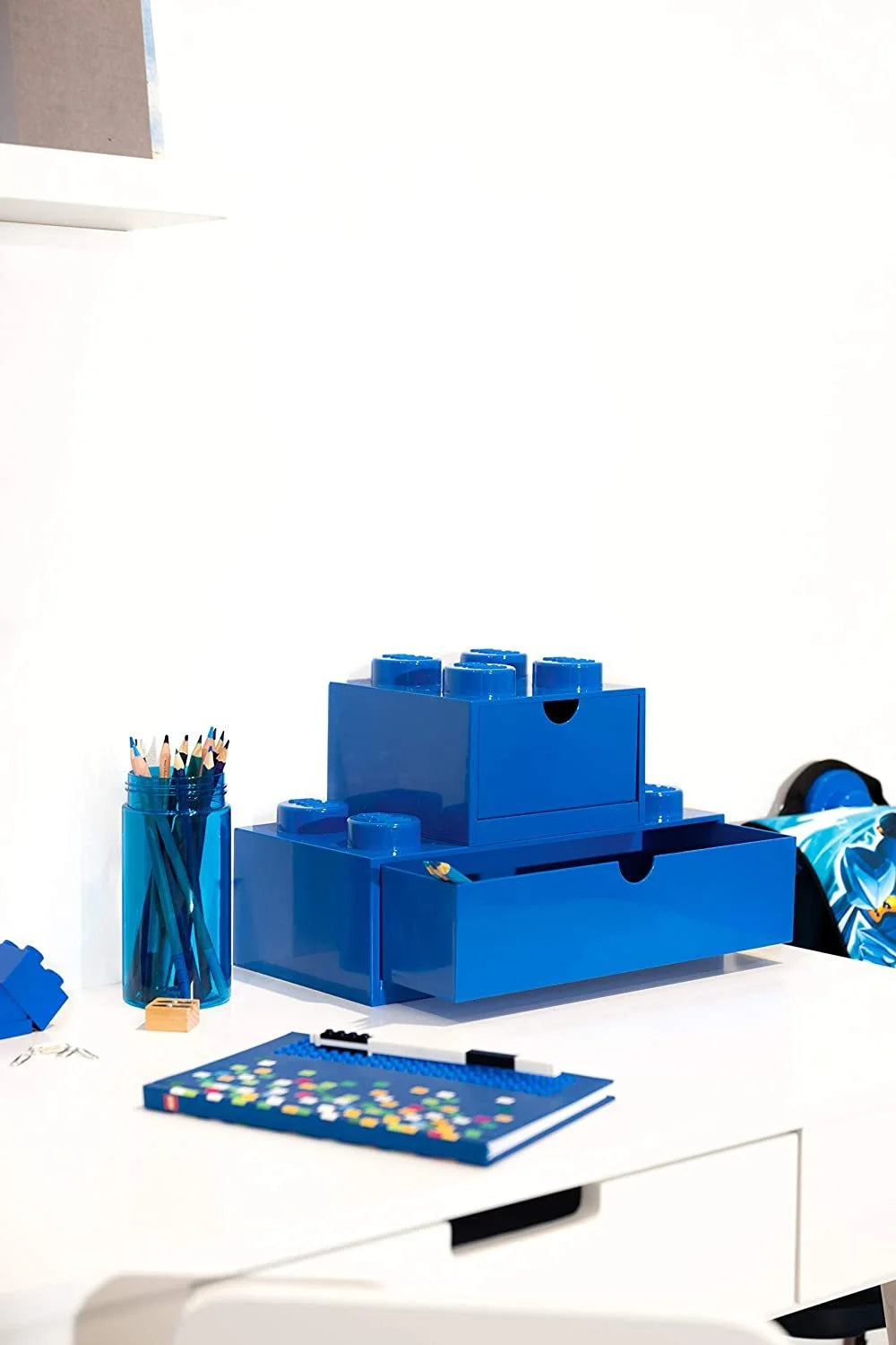 8 Stud Stackable Storage Brick Desk Drawer Z764