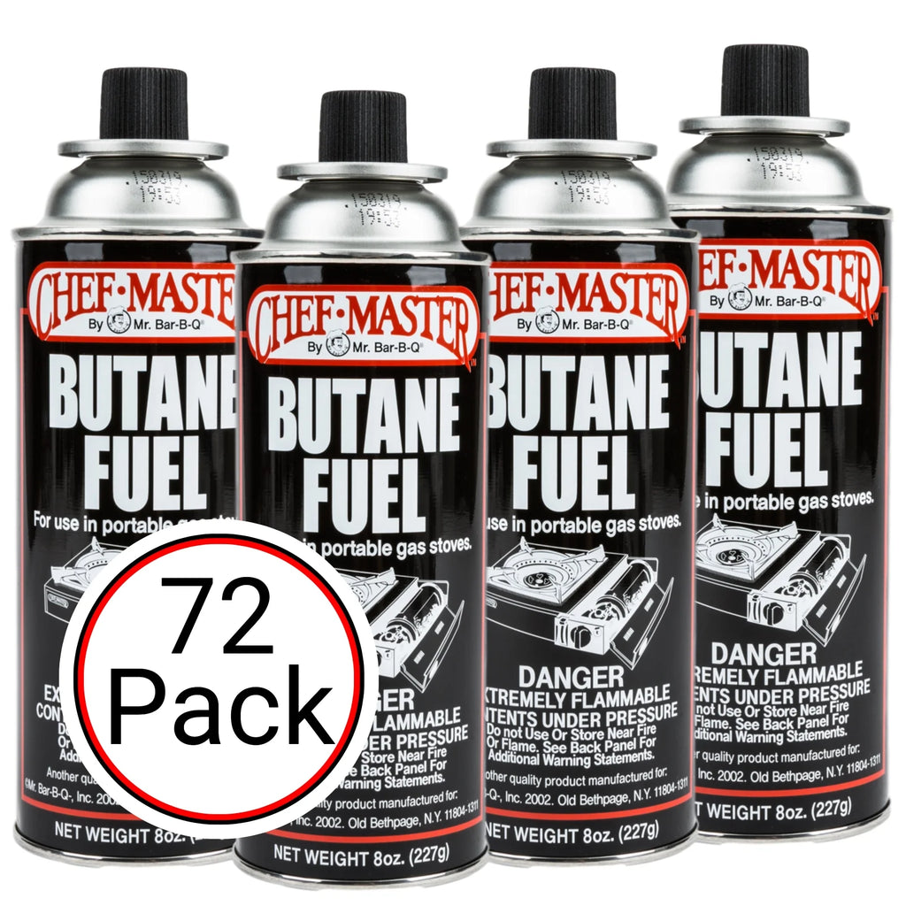 Pack of 72 Butane Fuel Cylinders, 8oz Butane Canisters M997382