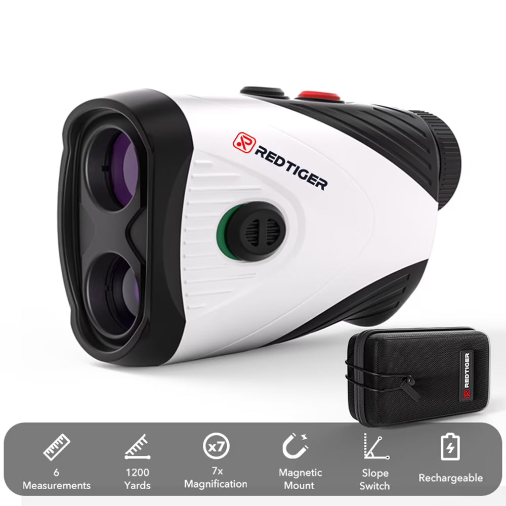 Black & White Mix Laser Golf Rangefinder with Slope, 1200 Yards Range L9652