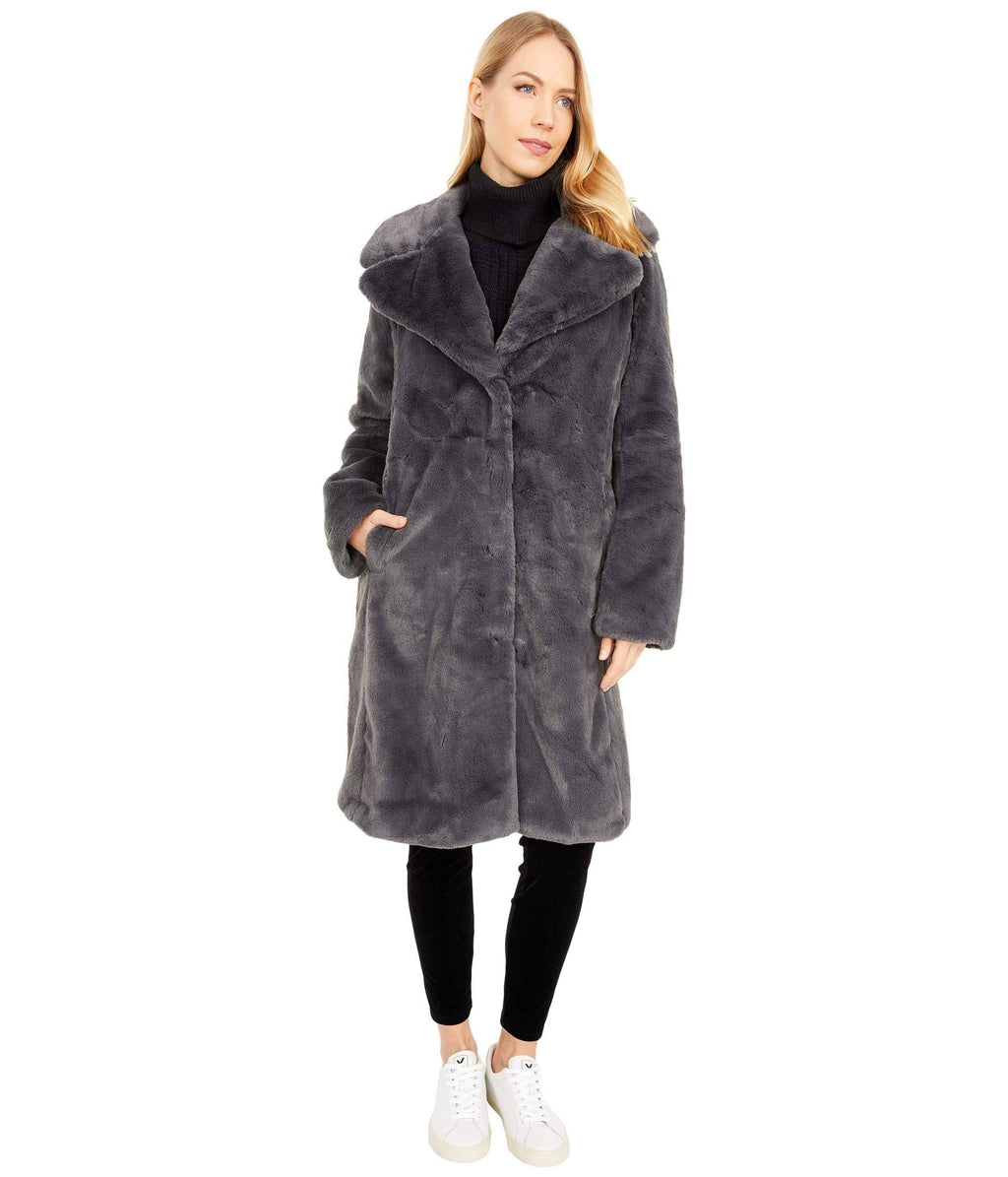 Sangria Faux Fur Bunny Coat Z121127
