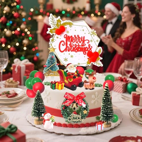 Christmas Cake Topper Cupcake Decoration U89739