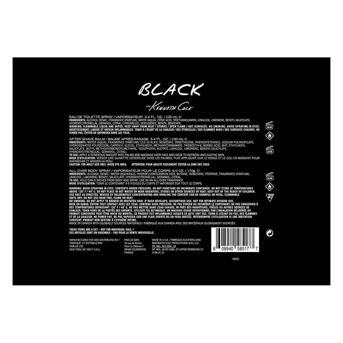 Black Cologne Gift Set 3 Pieces N382417