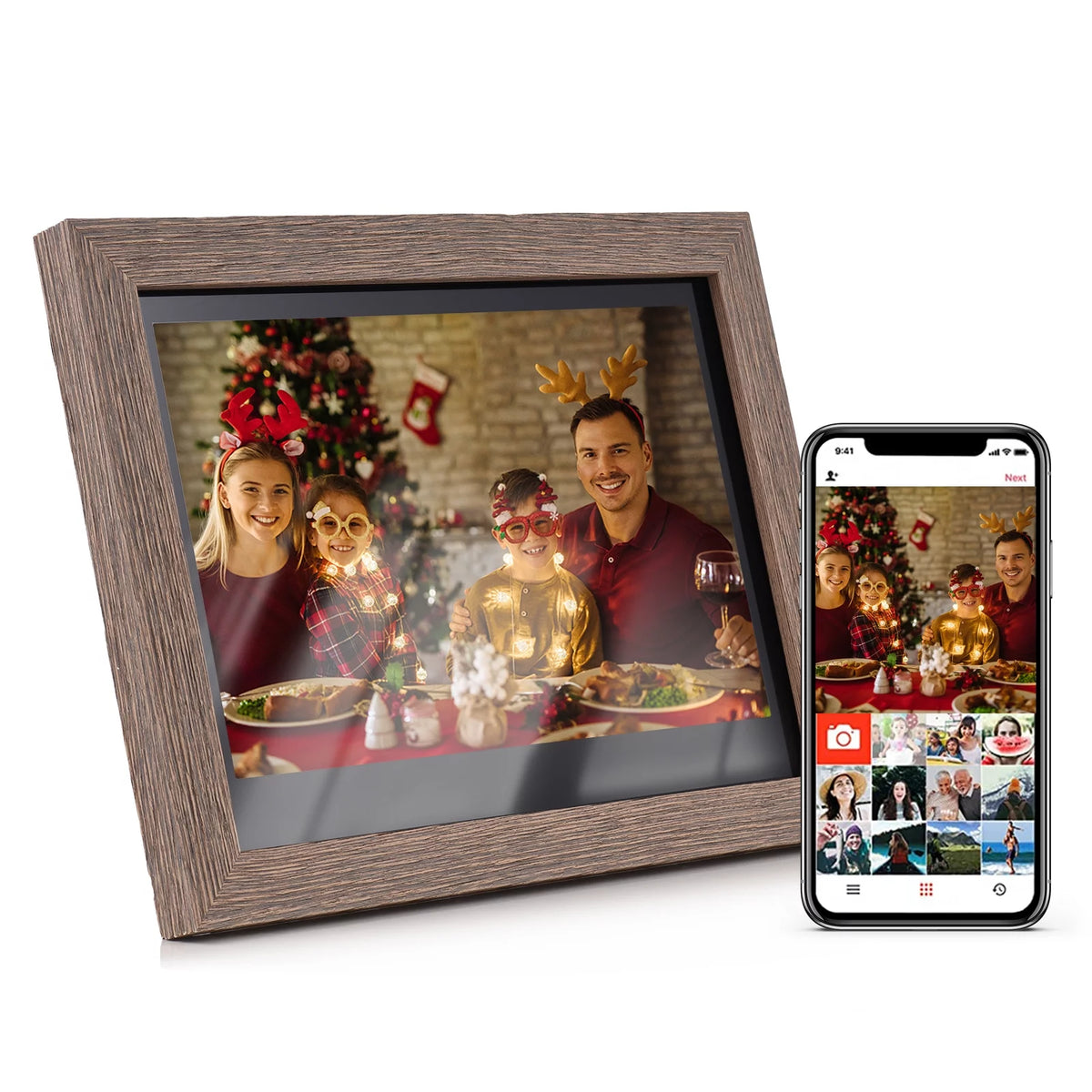 10.1 Inch WiFi Digital Photo Frame Touch Control 16GB Storage C542
