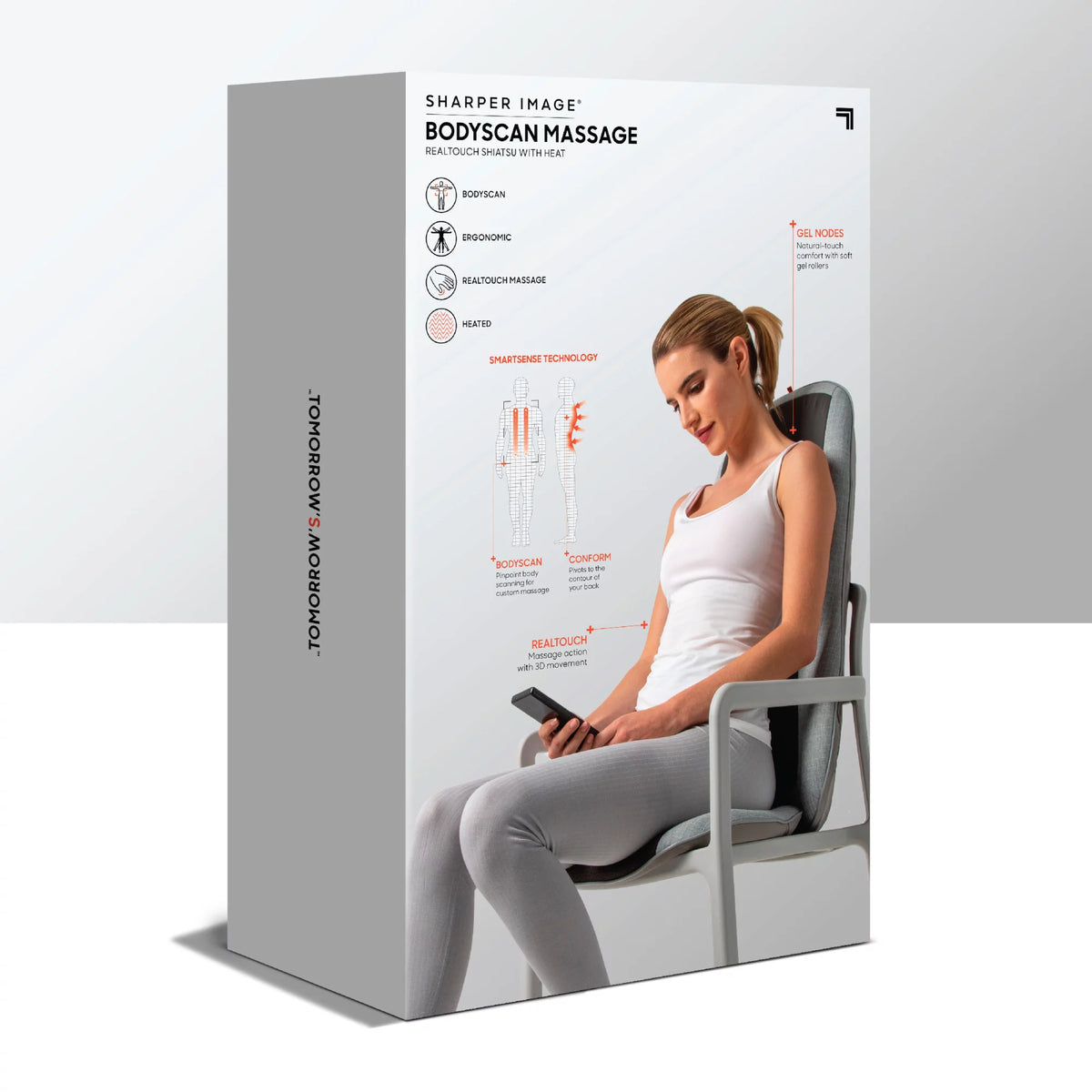 Shiatsu Chair Pad Seat Cushion Massager with 4 Gel Nodes V306247