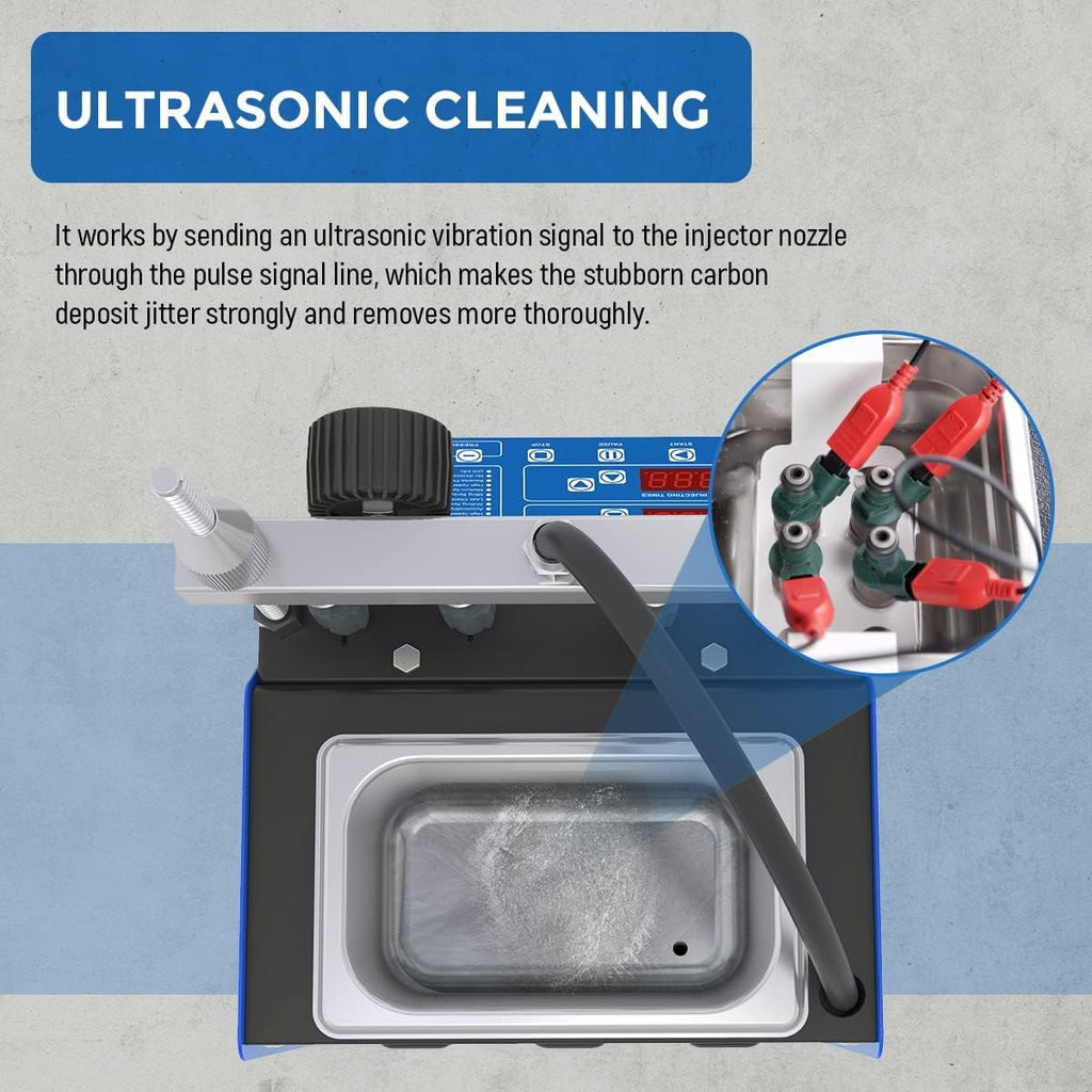 Ultrasonic Fuel Injector Cleaner for 4-Cylinder Vehicles T508