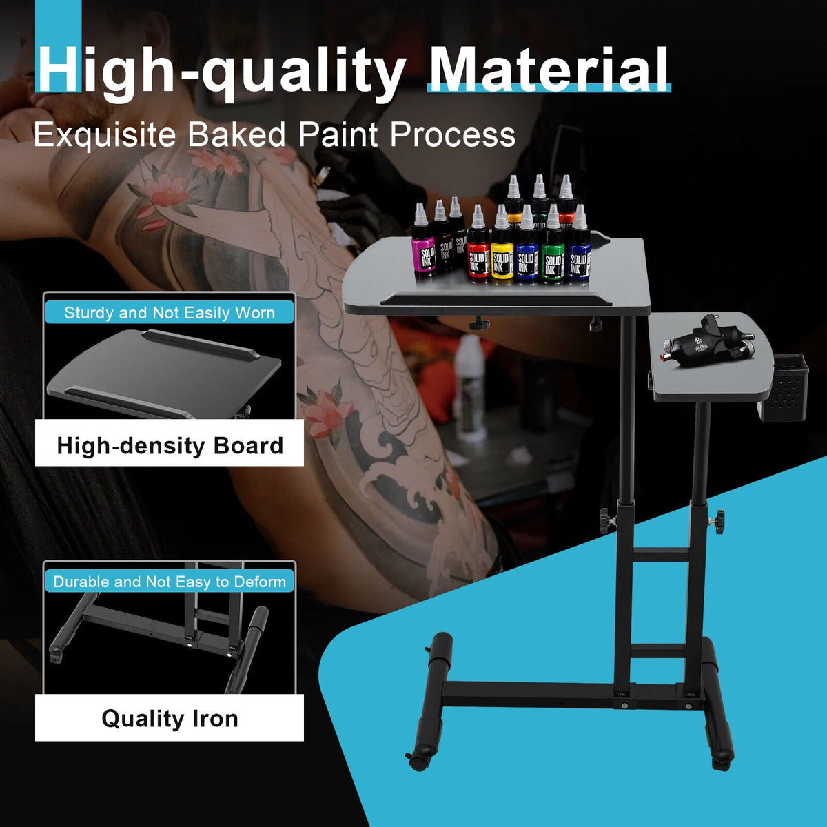 Portable Adjustable Rolling Tattoo Workstation L946712