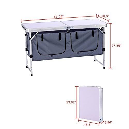 Camping Table with Adjustable Legs H82895