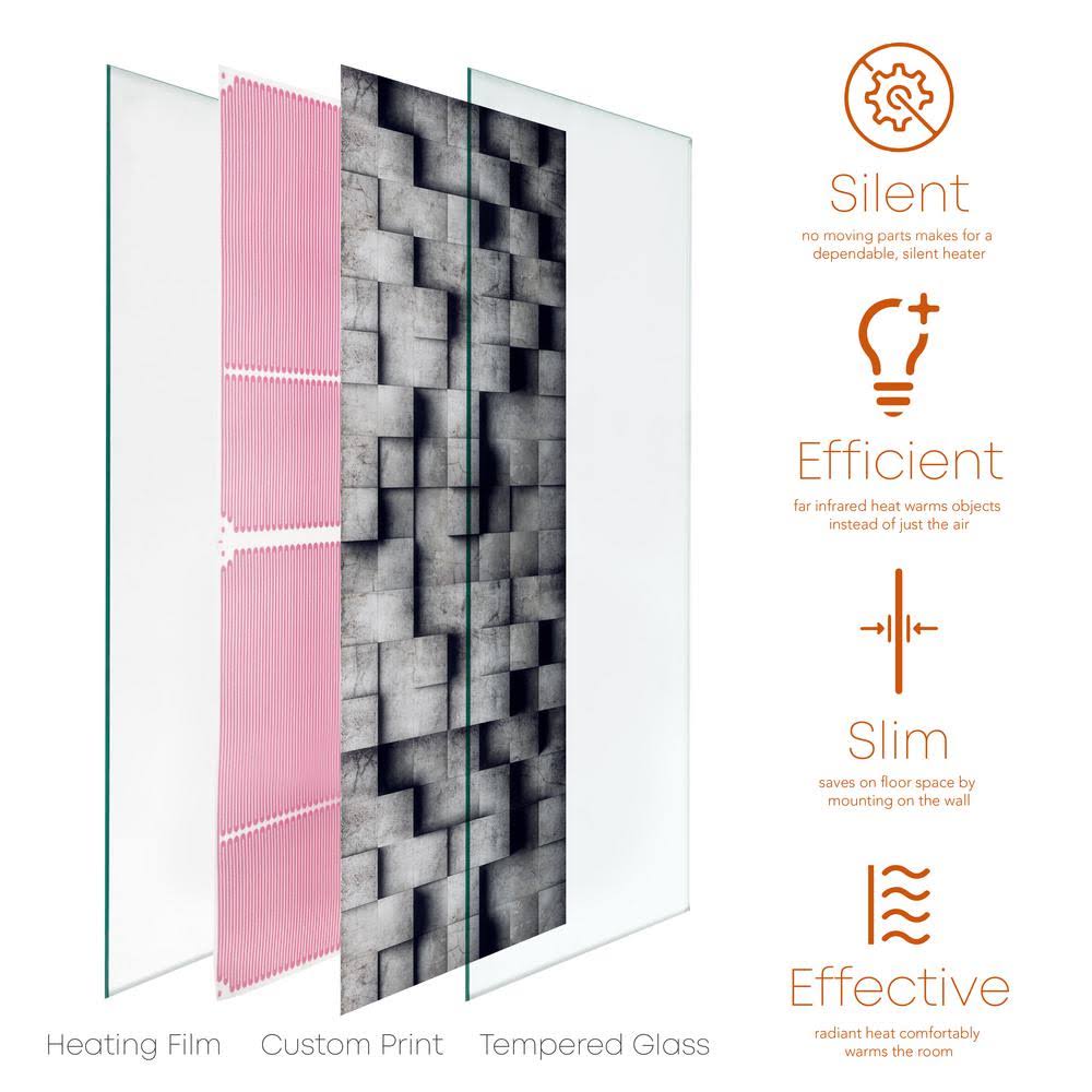 Wall-Mounted Glass Radiant Heater J3459