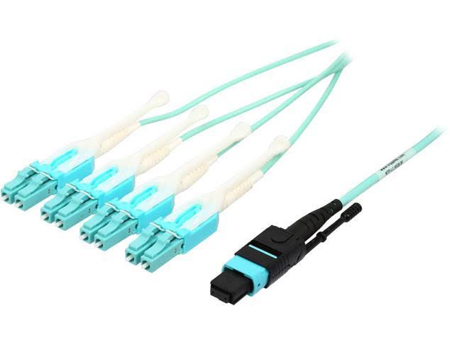 Aqua OM3 Fiber Optic Patch Cable 6 ft X952