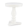 White Round Accent Side Table I2169