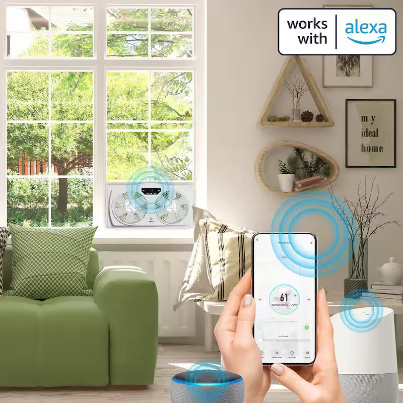 Wi-Fi Window Fan with Remote V285