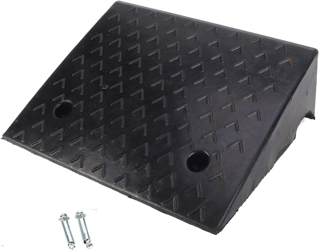 5.9'' Rise Rubber Curb Ramp 10 Tons Car Slope Ramp 5.9 x 15.7 x 18.7in B931
