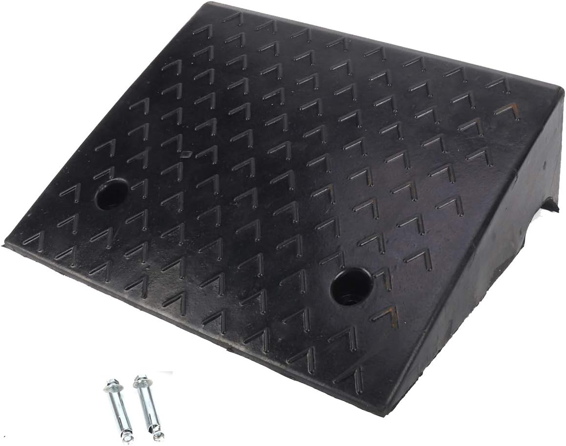 5.9'' Rise Rubber Curb Ramp 10 Tons Car Slope Ramp 5.9 x 15.7 x 18.7in B931