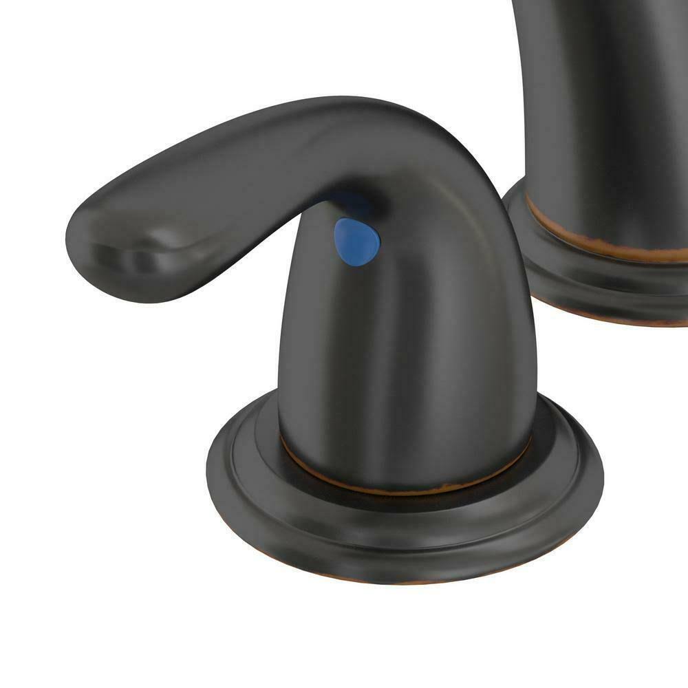 Bronze 2-Handle High-Arc Bathroom Faucet Z812658