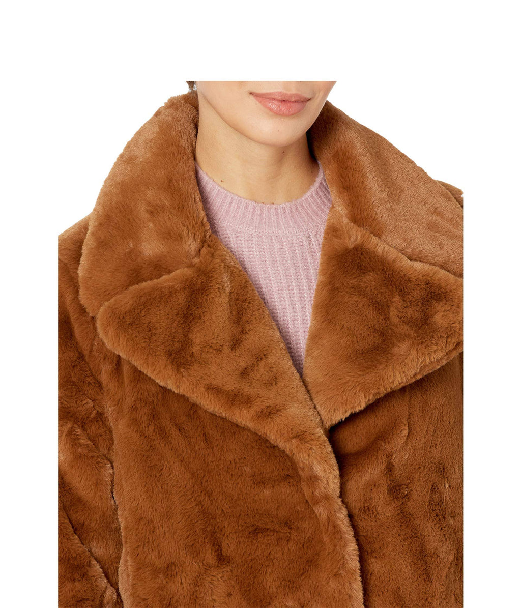 Sangria Faux Fur Bunny Coat Z121127