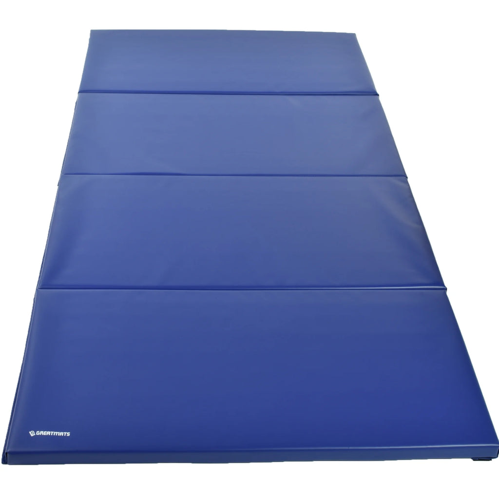 Blue 4x8 Ft x 1-3/8 Inch Folding Gym Mat S4847