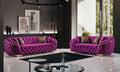 Purple Velvet Sofa & Loveseat Q7356