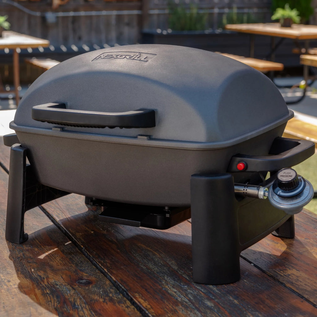 1 Burner Cast Aluminum Tabletop Propane Gas Grill Black G73656