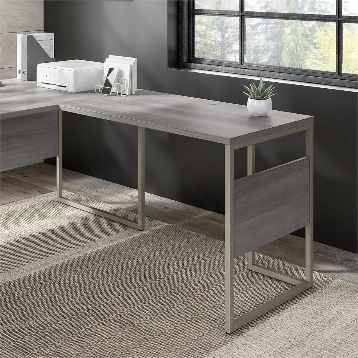 42W x 24D Desk Return/Bridge in Platinum Gray T19198