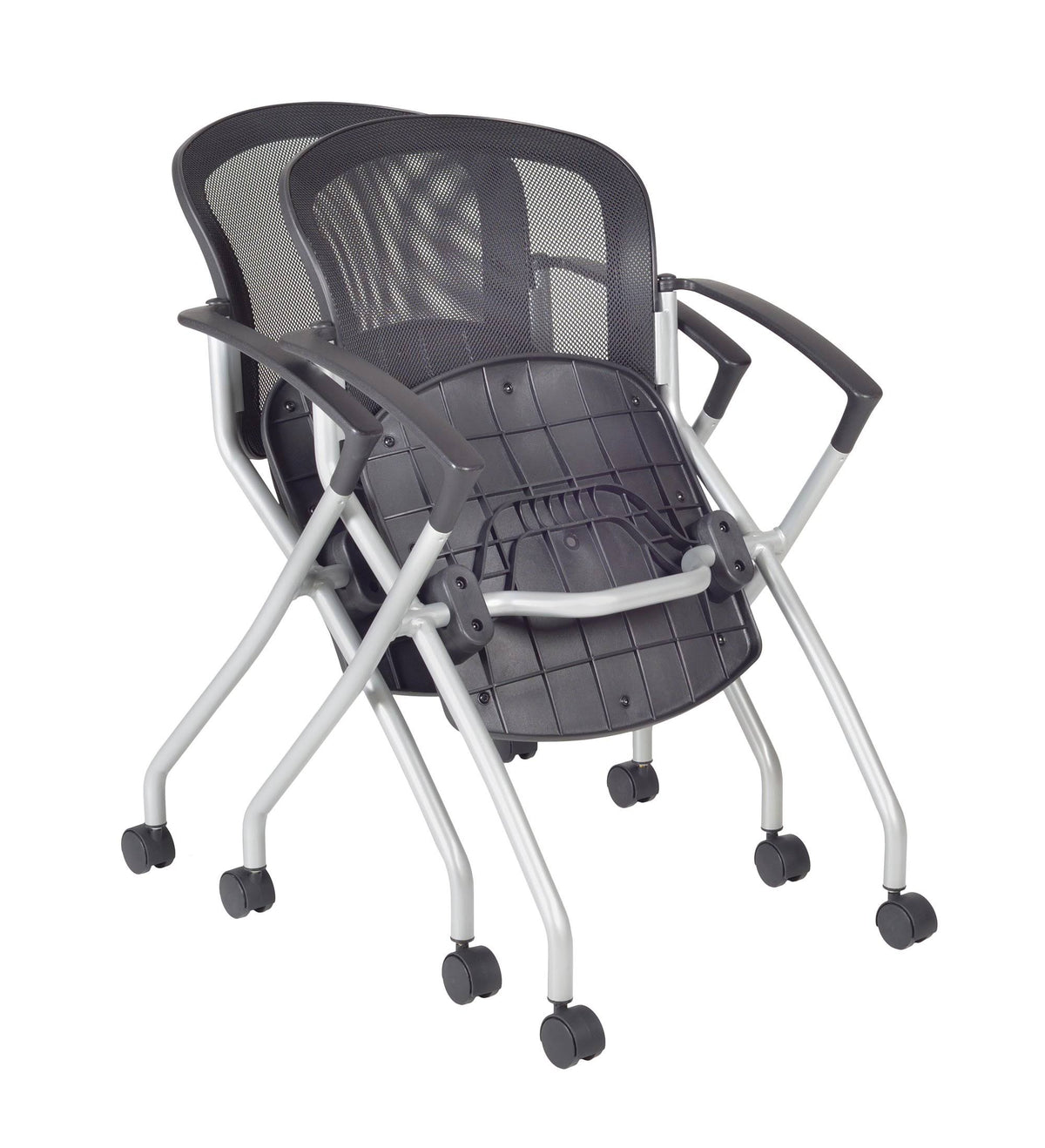 Maple Mobile Training Table with 2 Black Cadence Chairs C393322