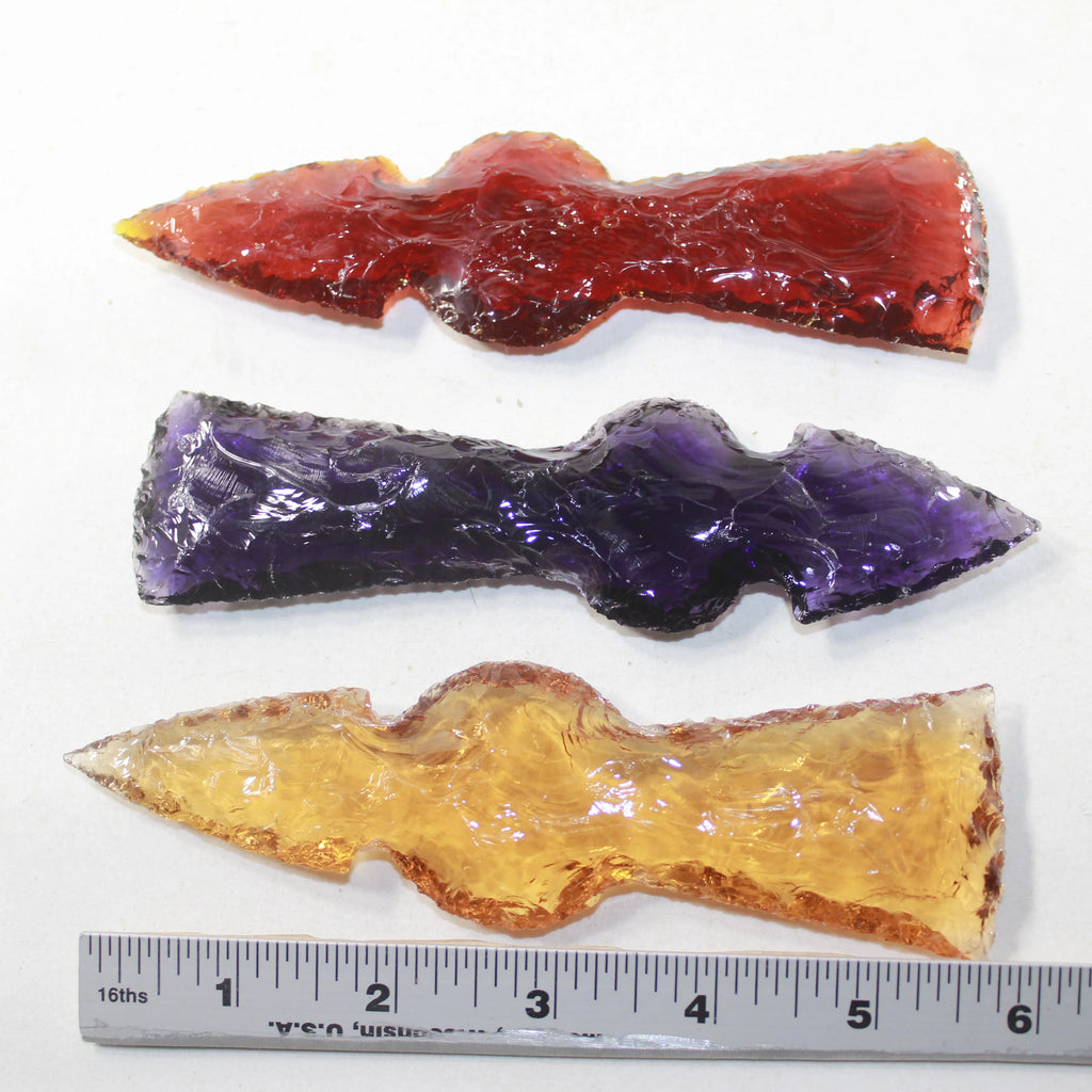 Glass Ornamental Tomahawk Heads Z266
