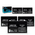 6V 12Ah Sealed Lead Acid Battery with F1 to F2 Terminal Adapters S3812