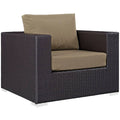 Brown Rattan Outdoor Lounge Chair Q71730