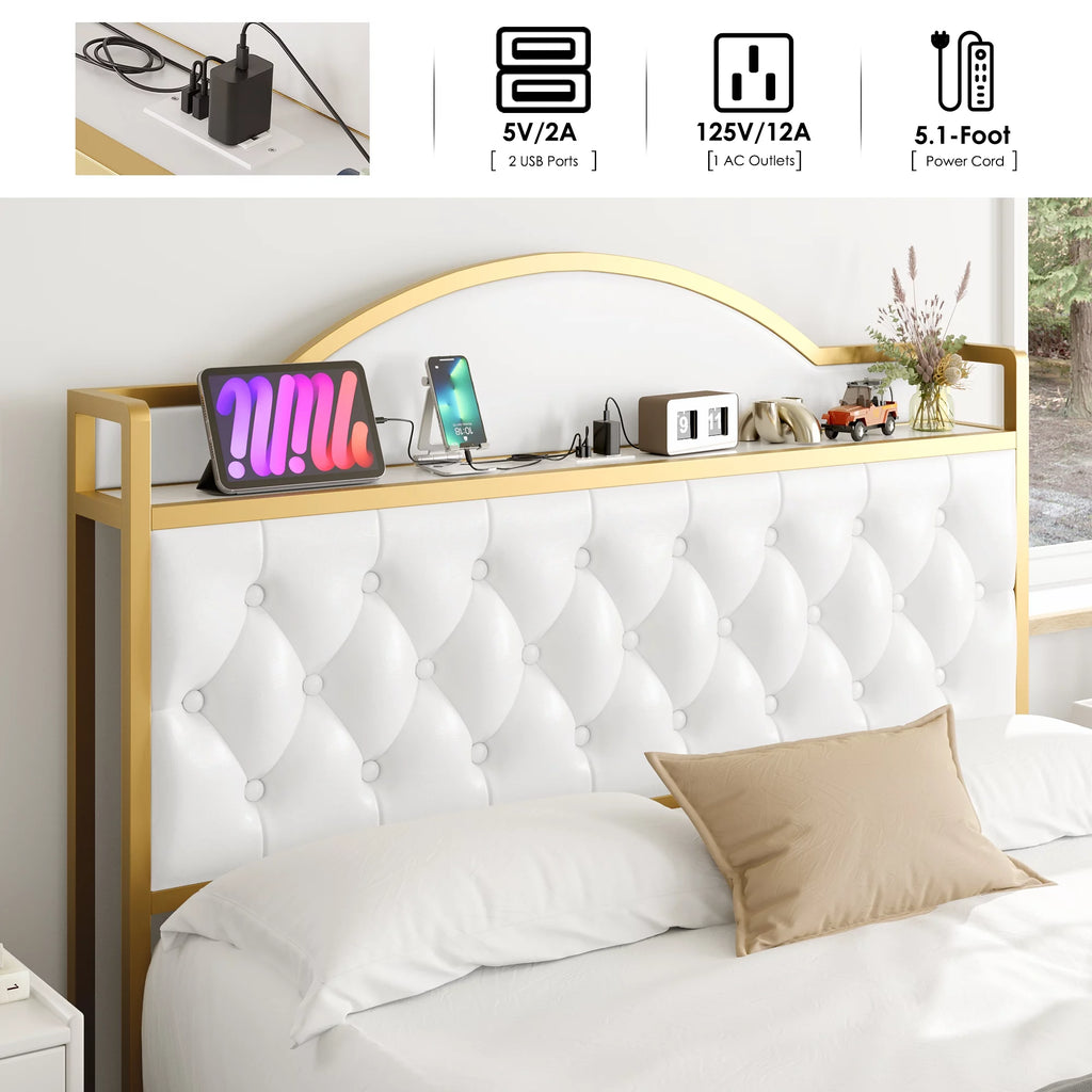 White Queen Size Storage Bed with 2 Drawers S452533