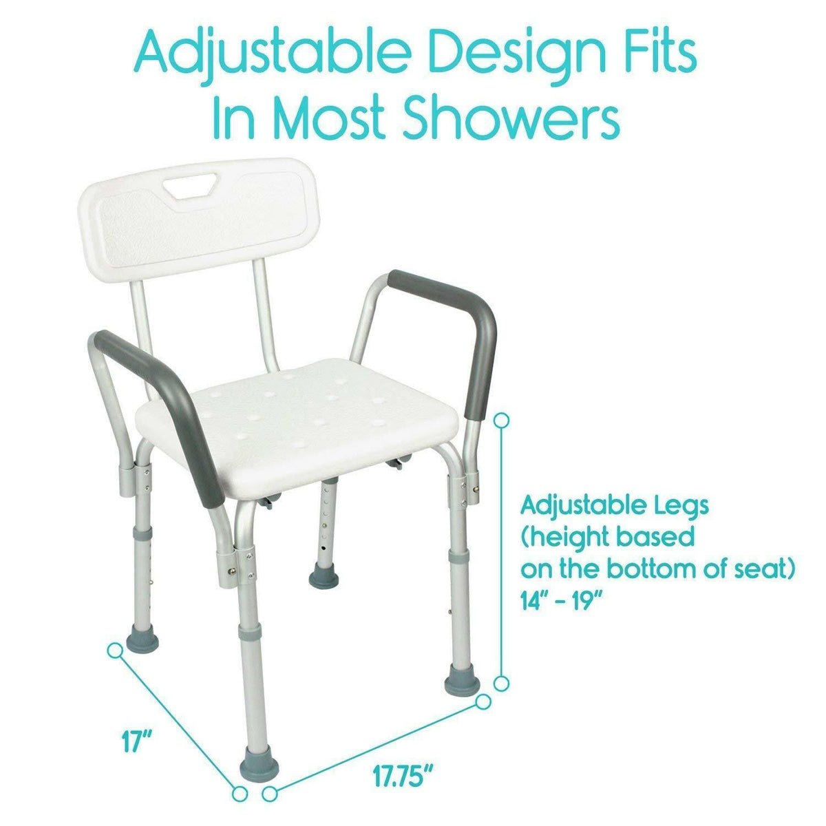 Shower Chair with Back and Arms T389