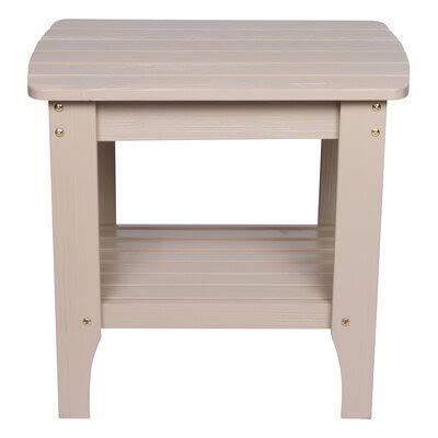 Gray Stone Wooden Side Table U703541
