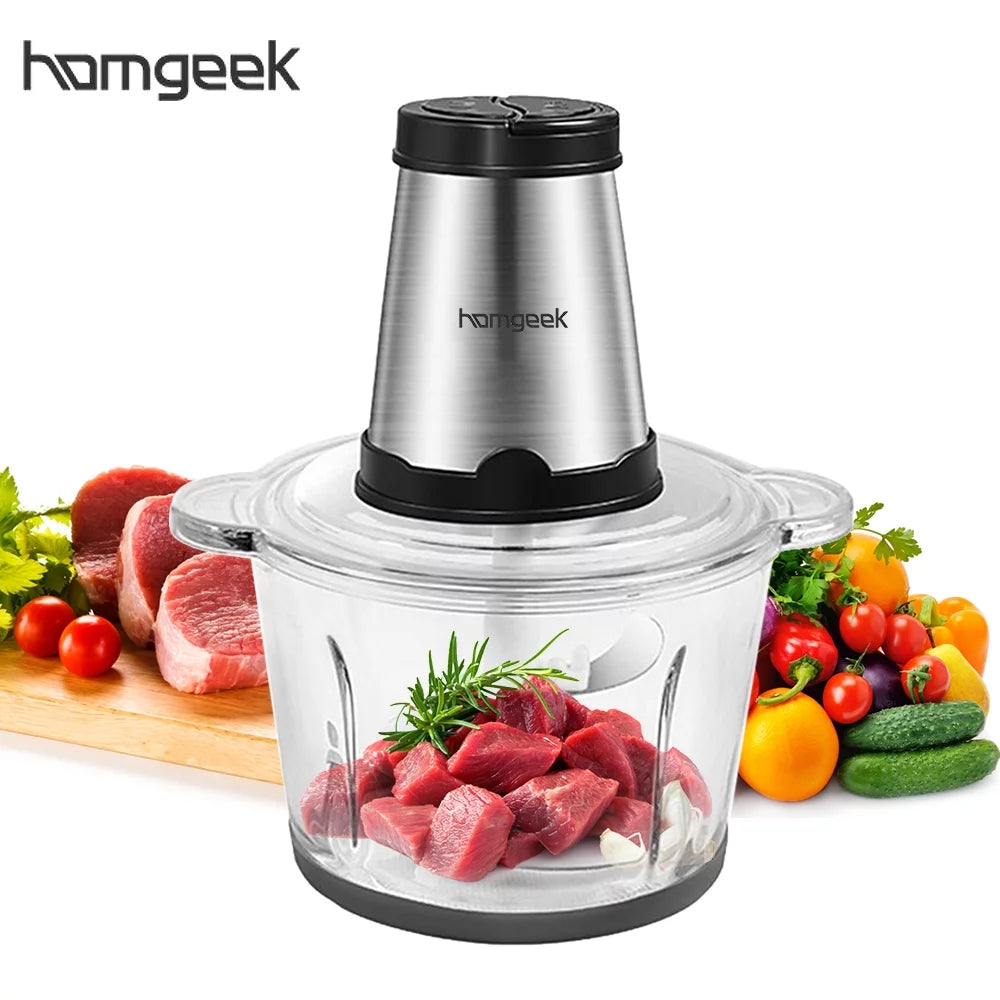 Electric Meat Grinder 2L Stainless Steel 250W O68716