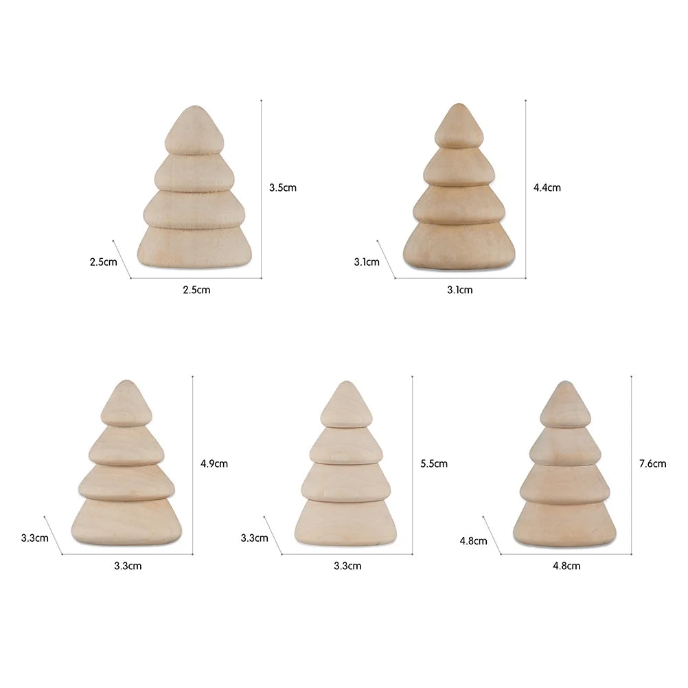 Unfinished Wooden Peg Dolls Christmas DIY Shapes Figures S5916