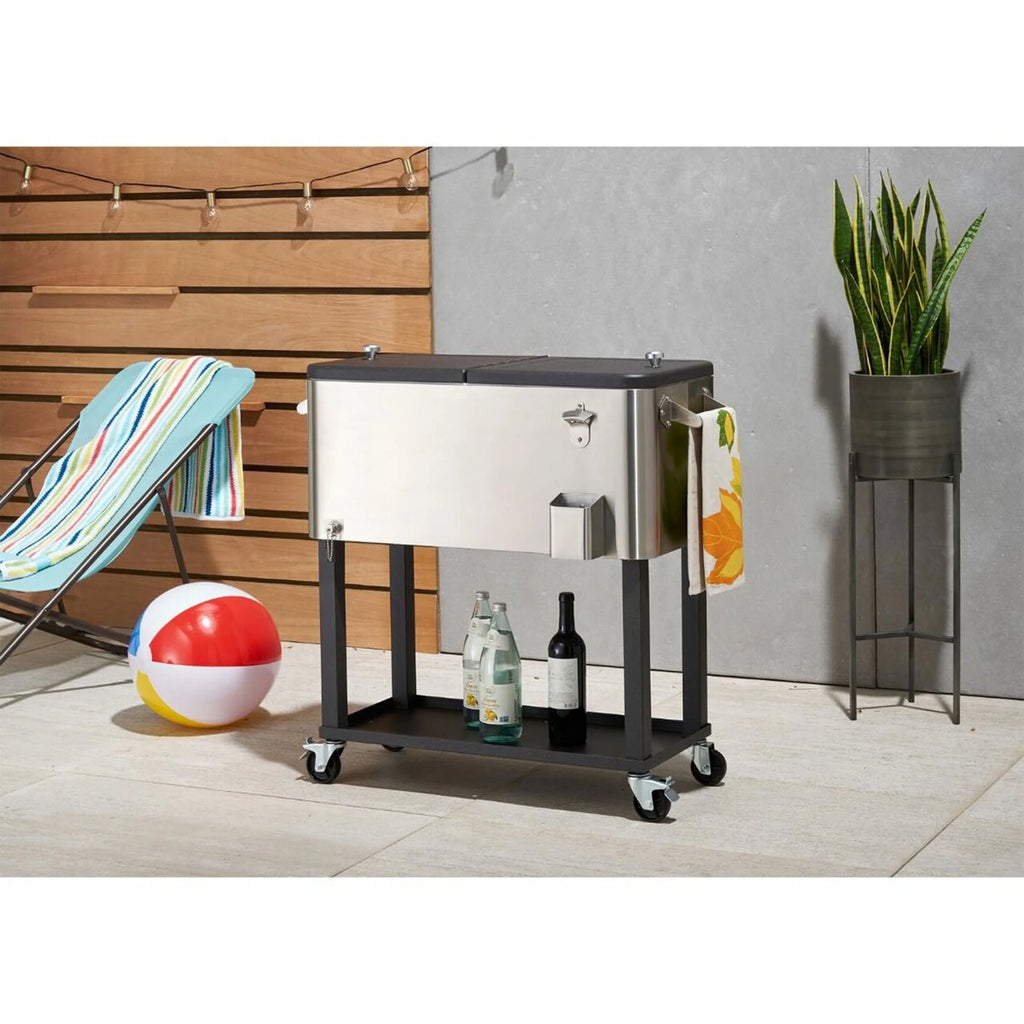 100 Quart Stainless Steel Cooler with Shelf E5246