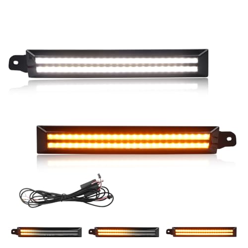 2 PCS White Amber LED Front Side Marker Daytime Running Light V98911