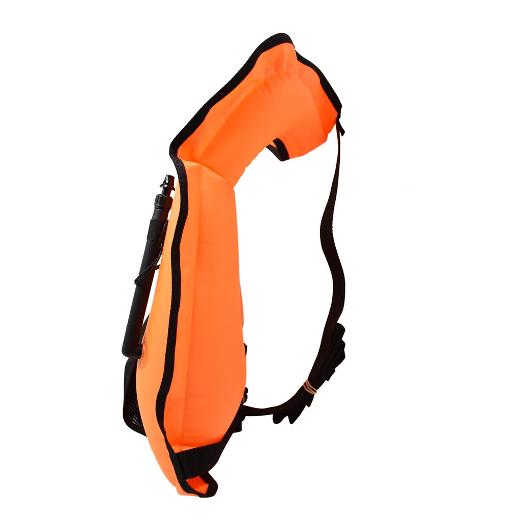 Orange Snorkel Vest With Front Pocket & Whistle R266